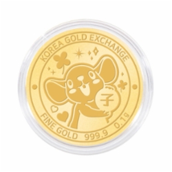한국금거래소 쥐 순금 코인(메달) 0.1g